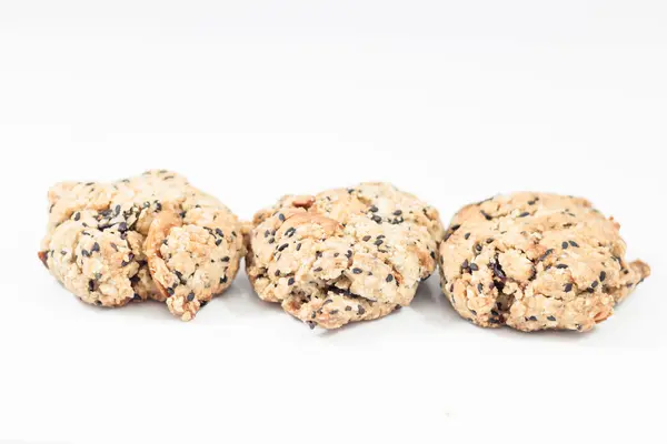 Gezonde cookies geïsoleerd op witte achtergrond — Stockfoto