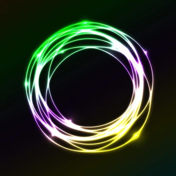 Цветной фон эффекта плазменных кругов — стоковый вектор
