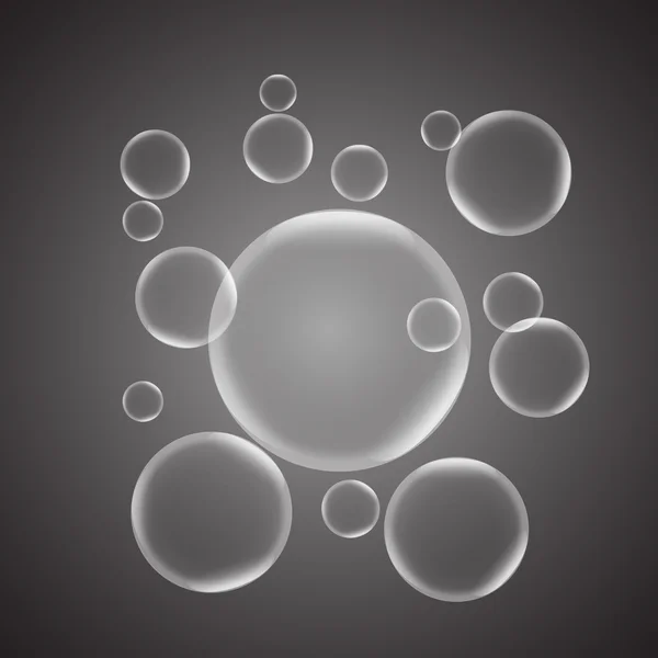 Абстрактный фон с серым глянцевым пузырём — стоковый вектор
