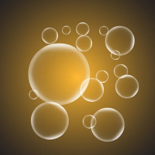 Fond abstrait avec bulle jaune brillant — Image vectorielle