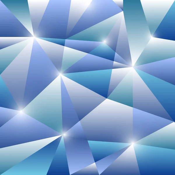 Geometrische patroon met blauwe driehoekjes achtergrond — Stockvector