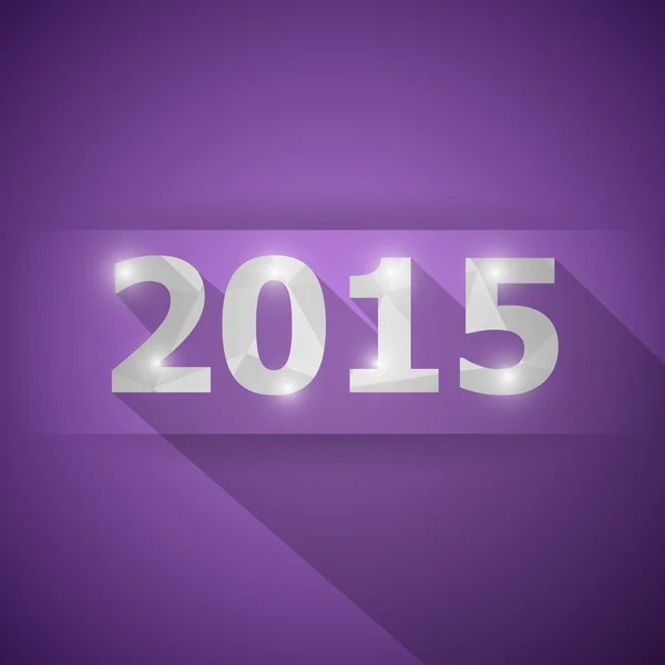 2015 mit abstraktem Dreieck violetten Hintergrund — Stockvektor