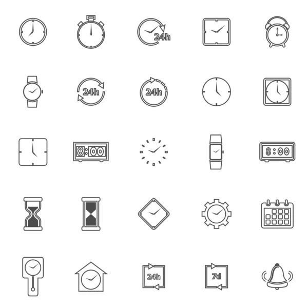 Iconos de línea de tiempo sobre fondo blanco — Archivo Imágenes Vectoriales