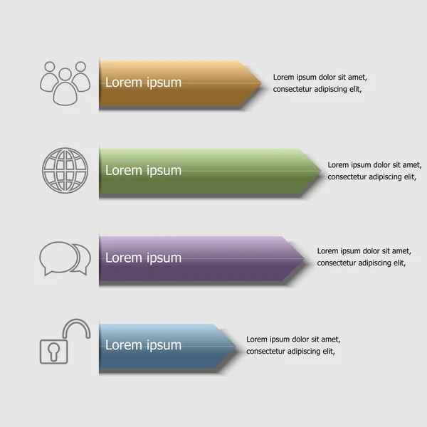 Arrow badge infographic design template — Stock Vector