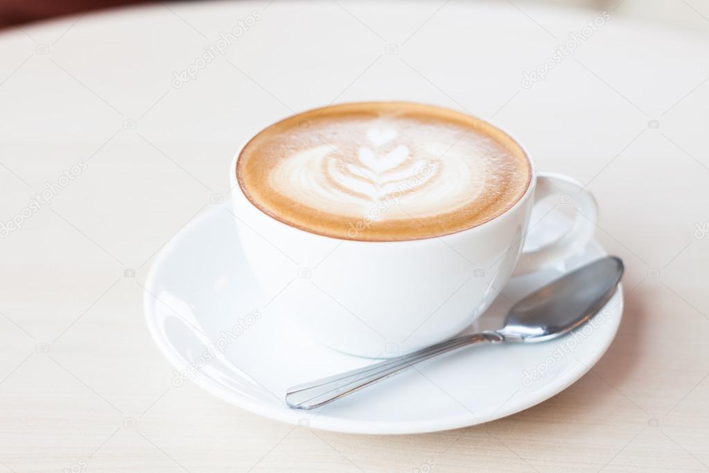 Coffee cup with latte art