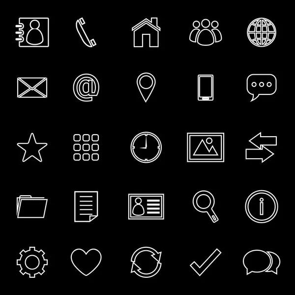 Temas simgeler siyah arka plan üzerine