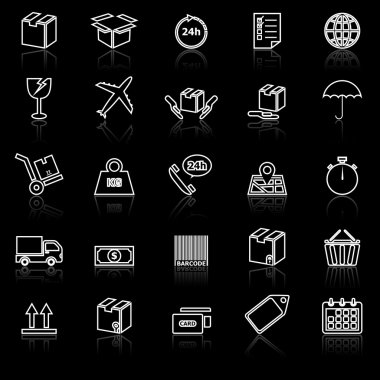 kutsal kişilerin resmi ile siyah üzerine yansıtan çizgi nakliye