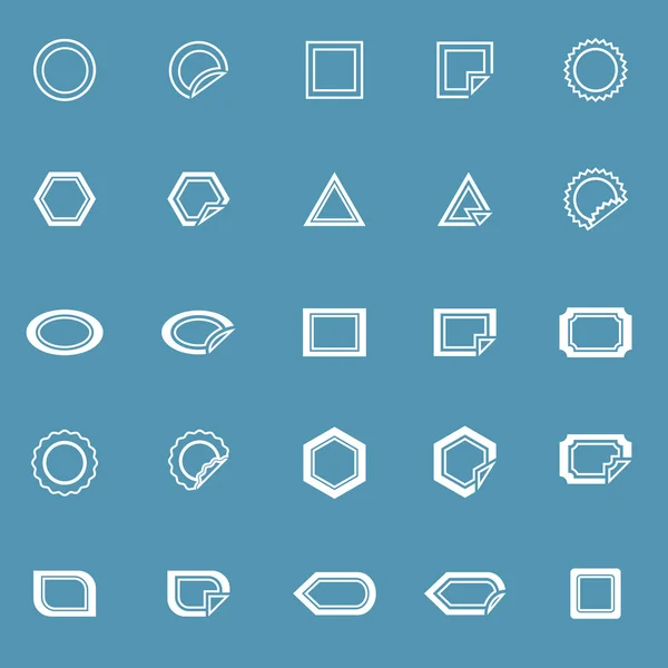 Iconos de línea de etiqueta sobre fondo azul — Archivo Imágenes Vectoriales