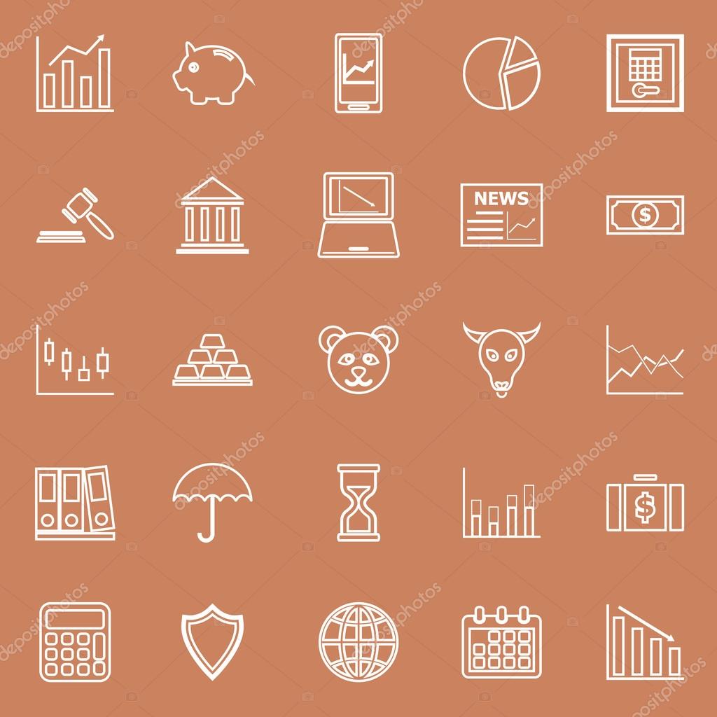 pix Line Icon Aesthetic Brown stock market line icons on brown background stock vector premium vector in adobe illustrator ai ai format encapsulated postscript eps eps format