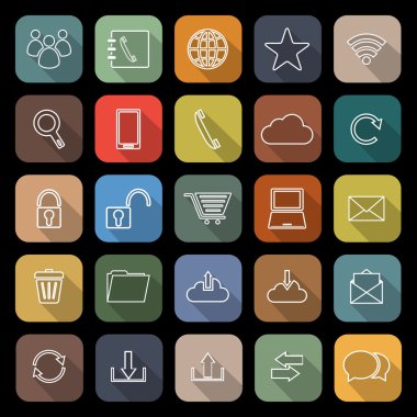 İletişim hattı düz kutsal kişilerin resmi ile uzun gölge