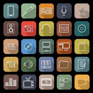 Medya düz kutsal kişilerin resmi ile uzun gölge çizgi