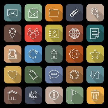 Çizgi düz kutsal kişilerin resmi uzun gölge ile posta