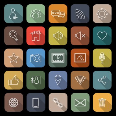 Sohbet hattı düz kutsal kişilerin resmi ile uzun gölge