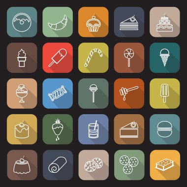 Tatlı çizgi düz kutsal kişilerin resmi ile uzun gölge