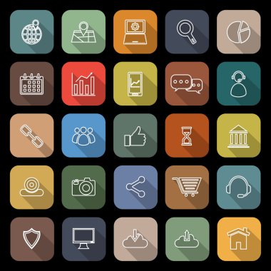 SEO hat düz kutsal kişilerin resmi ile uzun gölge