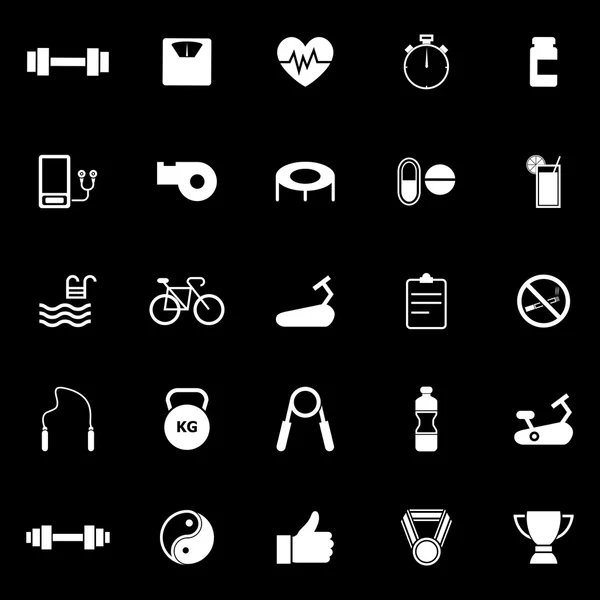 Iconos de fitness sobre fondo blanco — Archivo Imágenes Vectoriales