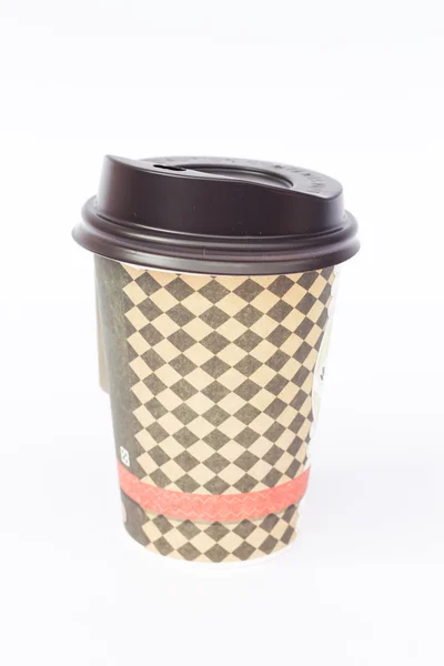 Tazza di caffè da asporto isolata su sfondo bianco — Foto Stock