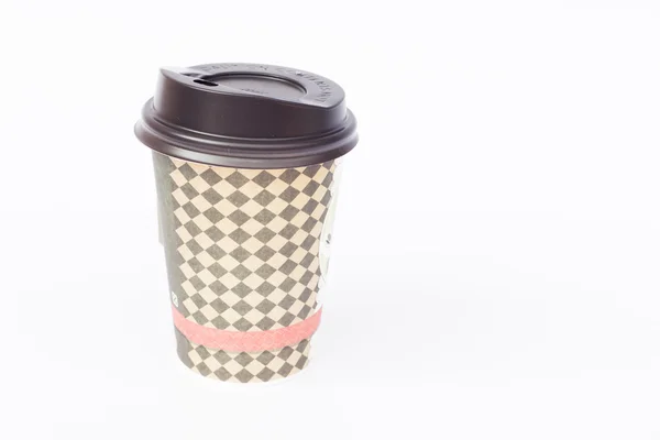 白い背景に分離されたテイクアウトのコーヒー カップ — ストック写真