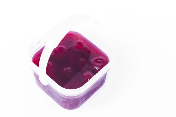 Homemade cherry syrup isolated on white background — Stock Photo, Image