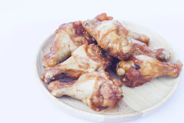 Grilled chicken wings isolated on white background — Stock Photo, Image