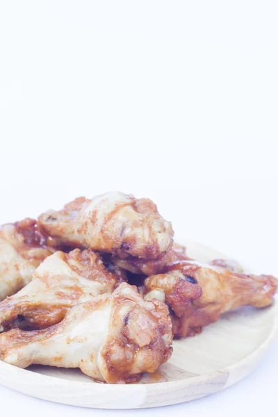 Grilled chicken wings isolated on white background — Stock Photo, Image