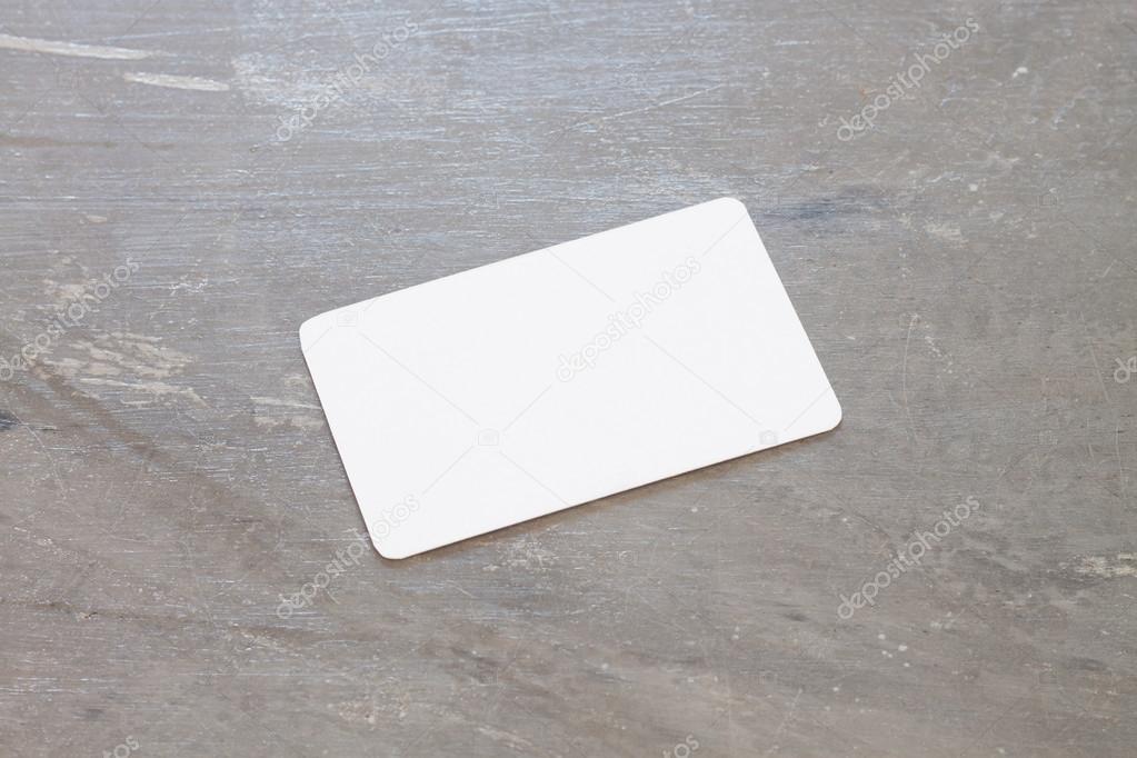 Name card on grey background