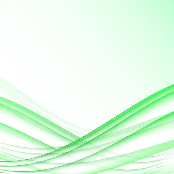 Ondas verdes y blancas fondo abstracto futurista moderno — Vector de stock