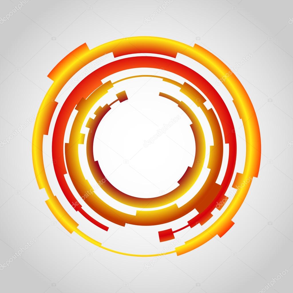Abstract technology circles vector background