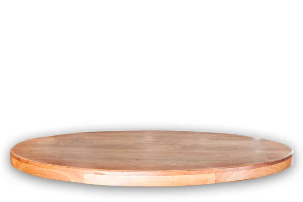 빈 둥근 나무 테이블 상단 — 스톡 사진