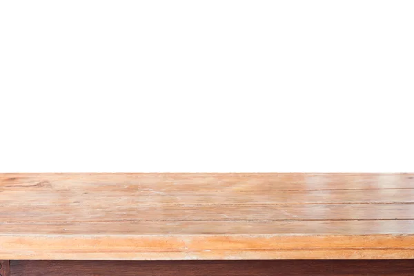 Tampo de mesa de madeira velho vazio — Fotografia de Stock