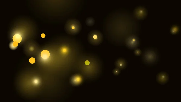 Абстрактные Перламутровые Огни Боксы Размытыми Вспышками Черном Праздничный Светящийся Золотисто — стоковый вектор