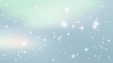 Mavi üzerine izole edilmiş beyaz parlak kar parıltısı. Beyaz kıvılcımlar özel ışık efekti. Evrende parıldayan yıldız ışığıyla parlayan uzay. Parlak sihirli toz parçacıkları. Vektör