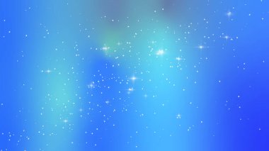 Gece yıldızlı gökyüzü, evrende parıldayan yıldız ışığıyla parlayan mavi uzay. Yıldızlı soyut mavi arka plan, yıldızlı gece. Pankart, web tasarımı için vektör illüstrasyonu