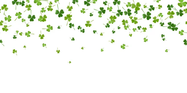 Patrick День Горизонтального Безшовного Фону Зелених Кольорах Білому Тлі Ідеали — стоковий вектор