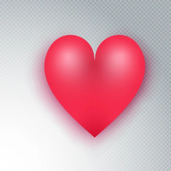 Μεγάλο Κόκκινο Μια Κόκκινη Καρδιά Απομονωμένη Διάφανη Εικονογράφηση Για Χρήση — Διανυσματικό Αρχείο