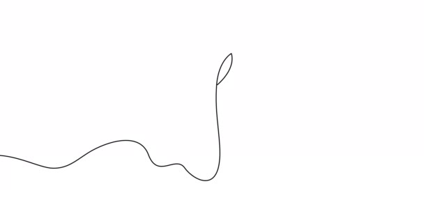 Self Drawing Treble Clef Simple Animation Single Continuous One Line — Stock Video