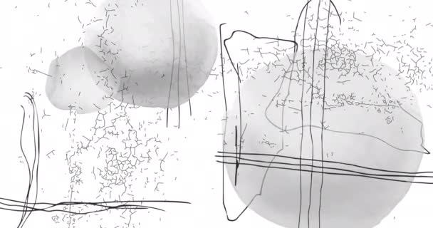 Animowana Abstrakcyjna Minimalistyczna Kompozycja Modny Zestaw Minimalistycznych Abstrakcyjnych Barw Dłoni — Wideo stockowe