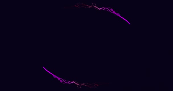 Animazione Fulmini Fuoco Sfondo Nero Parete Flicker Lampeggiante Linee Neon — Video Stock