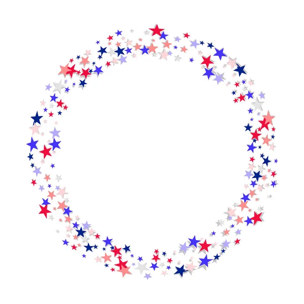 Patrón Con Azul Rojo Estrellas Blancas Celebración Usa Día Independencia — Vector de stock