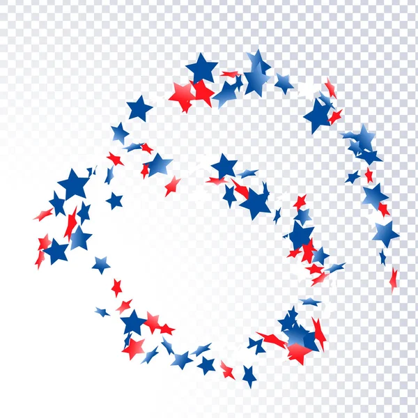 Modèle Avec Bleu Rouge Étoiles Blanches Célébration Usa Independence Day — Image vectorielle
