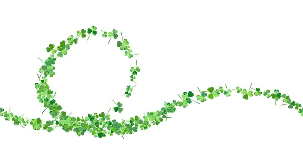 Patrick День Горизонтального Безшовного Фону Зелених Кольорах Білому Тлі Ідеали — стоковий вектор