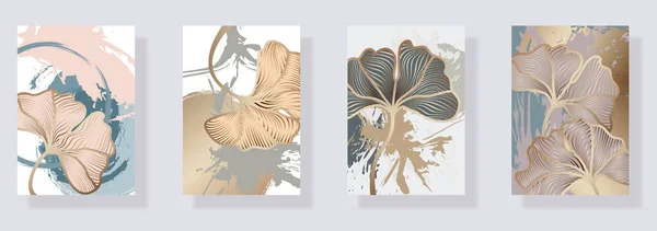 Bir dizi suluboya minimalist soyut çizimler. Asgari botanik duvar sanatı. Orta çağ modern grafikleri. Sosyal medya, blog, baskı, kapak, duvar kağıdı için bitki tasarımı. Vektör