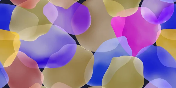 Ensemble Tendance Illustrations Abstraites Colorées Peintes Main Modèle Sans Couture — Image vectorielle