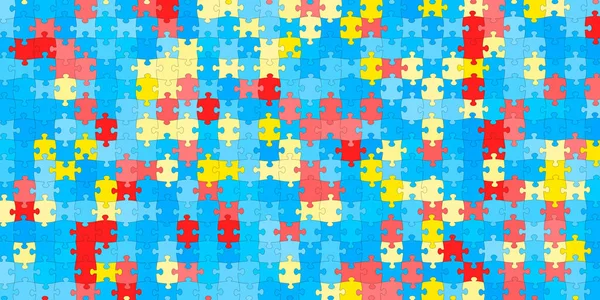 Krásné Barevné Kousky Skládačky Barevná Mozaika Tvořil Puzzle Vzor Řešení — Stockový vektor
