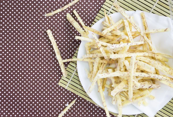 Fried taro chips — Stock Photo, Image