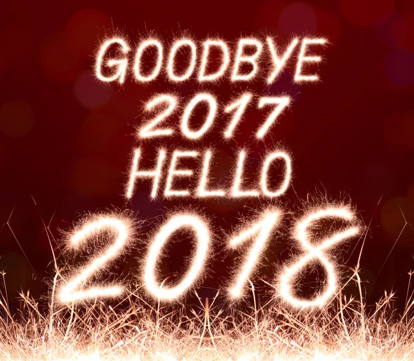 Vaarwel 2017 Hallo 2018 — Stockfoto