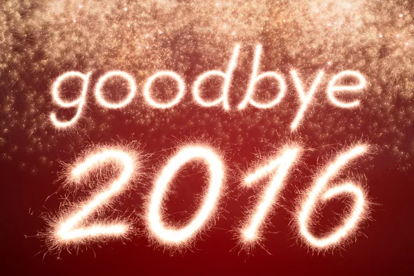 Vaarwel 2016 Sparkle vuurwerk — Stockfoto