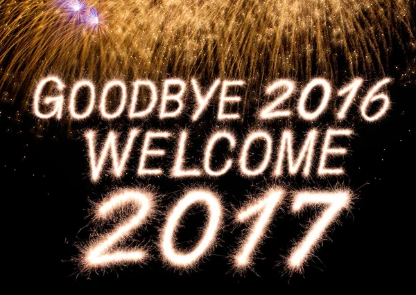 Goodbye 2016 welcome 2017 — Stock Photo, Image