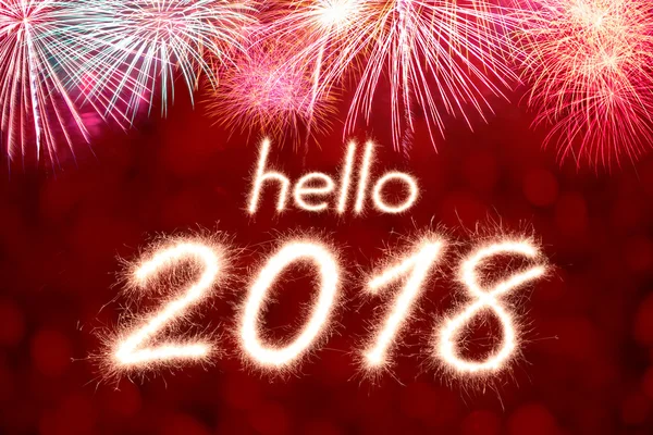 Merhaba 2018 ışıltı havai fişek