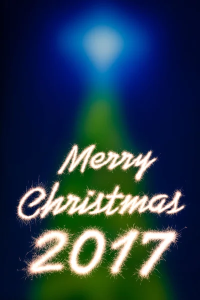 Merry christmas Sparkle firework — Stock Photo, Image